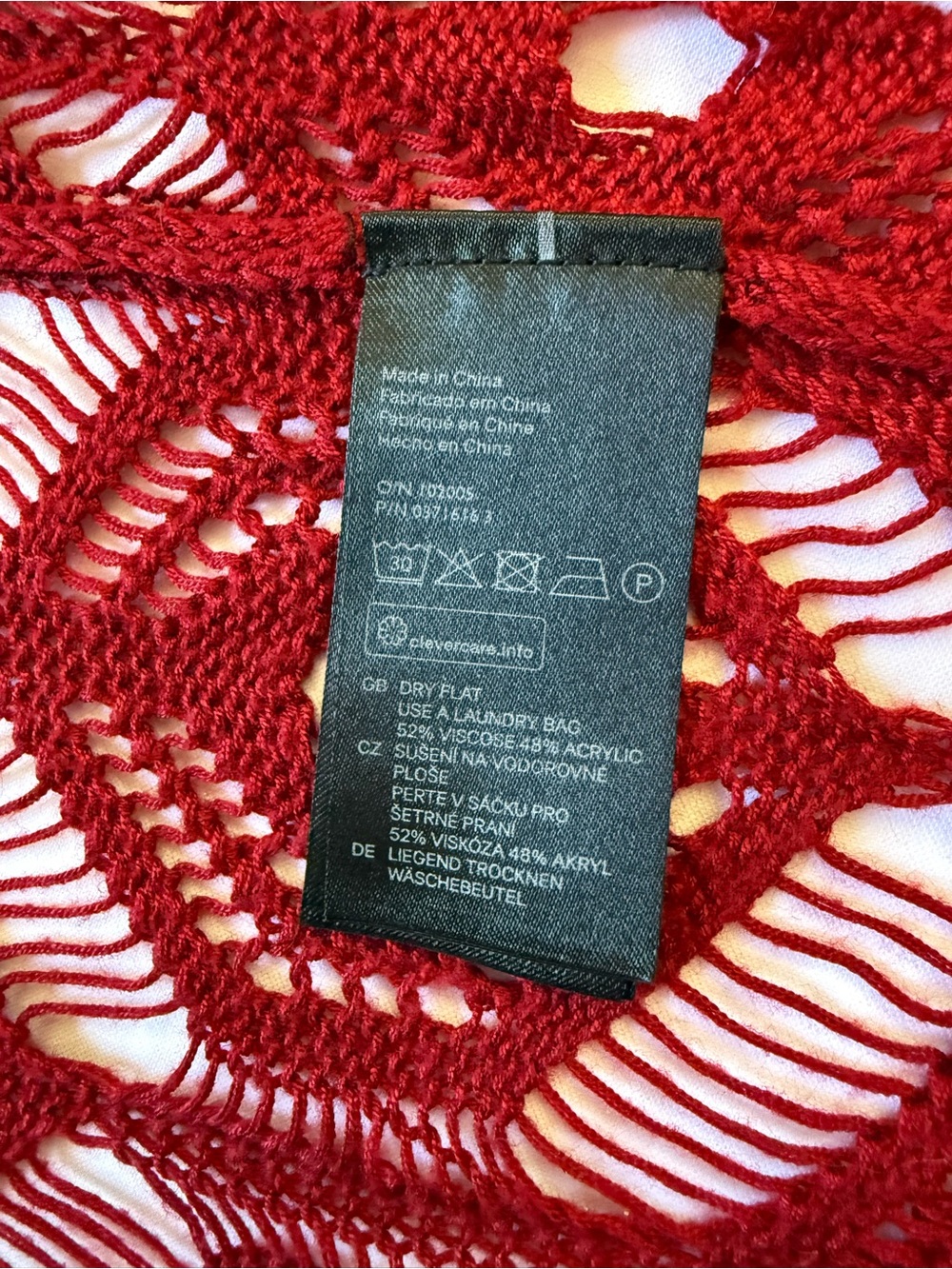 H&M Coachella Red Crochet Fringe Kimono - Picture 6 of 6